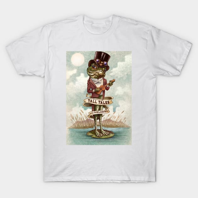 Steampunk Ukulele Frog T-Shirt by UkuleleJim